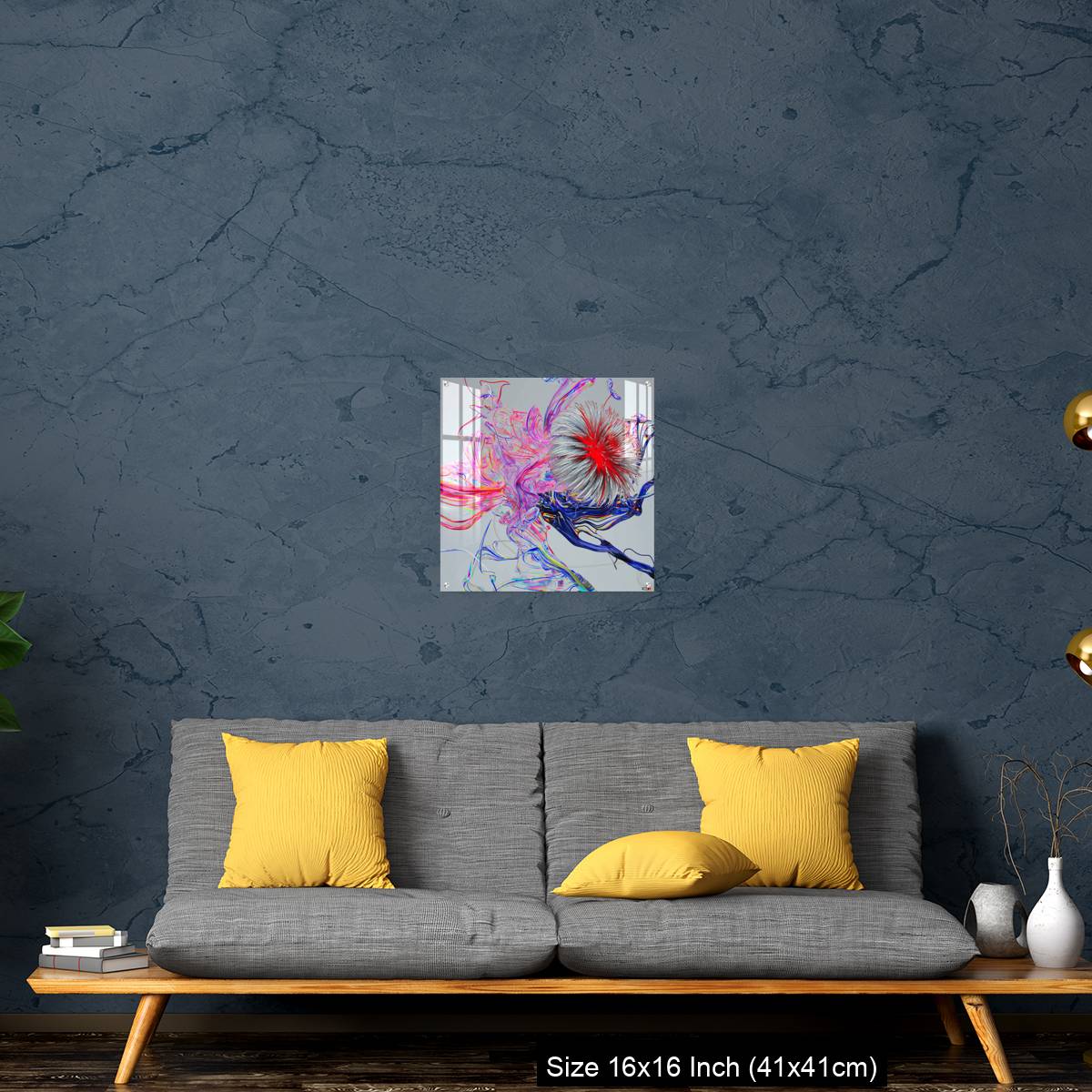 OMGs Acrylic Wall Decor – Flower abstract 3D color wired glass  background - Image 28