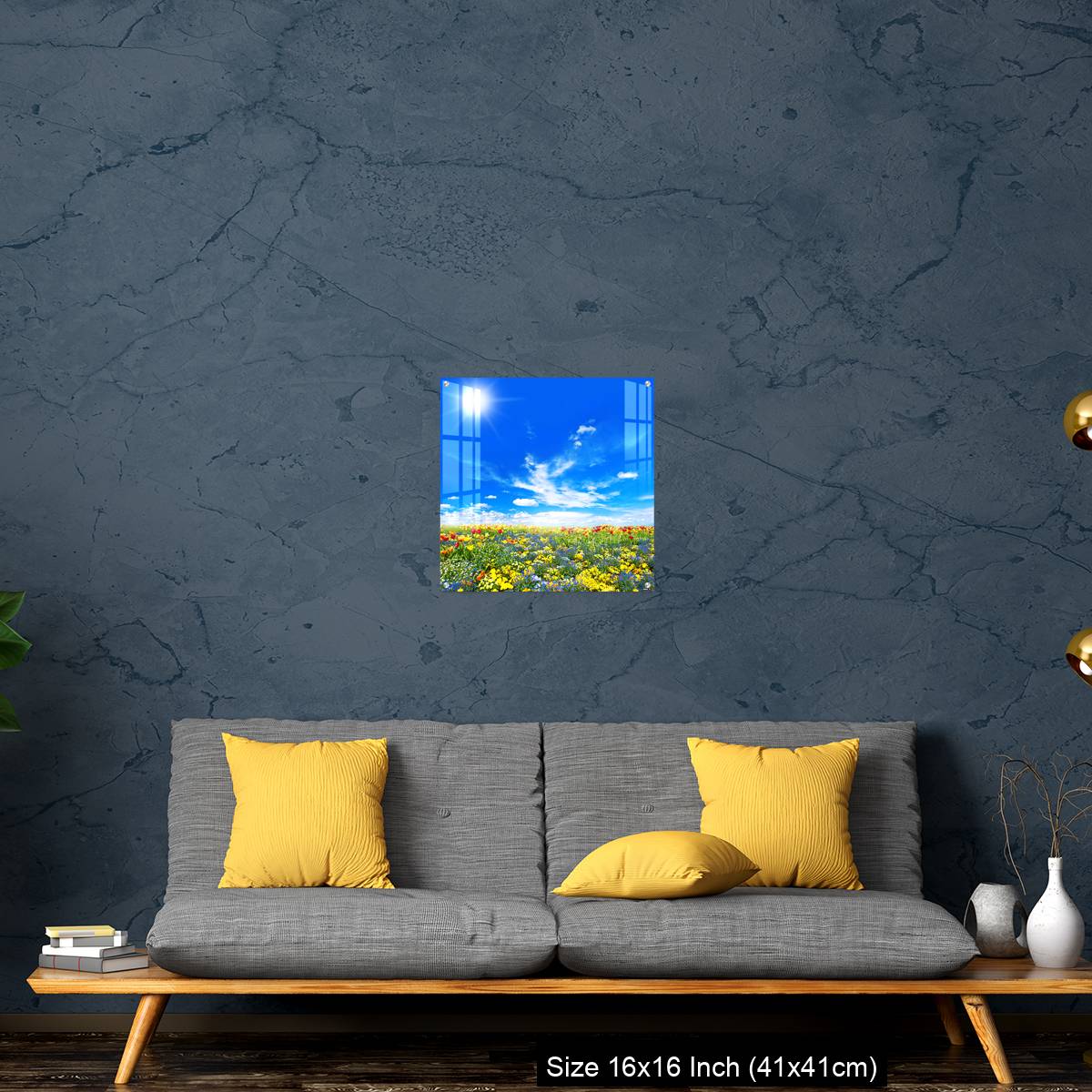 OMGs Acrylic Wall Decor – Meadow with colorful spring flowers. Tulips - Image 28