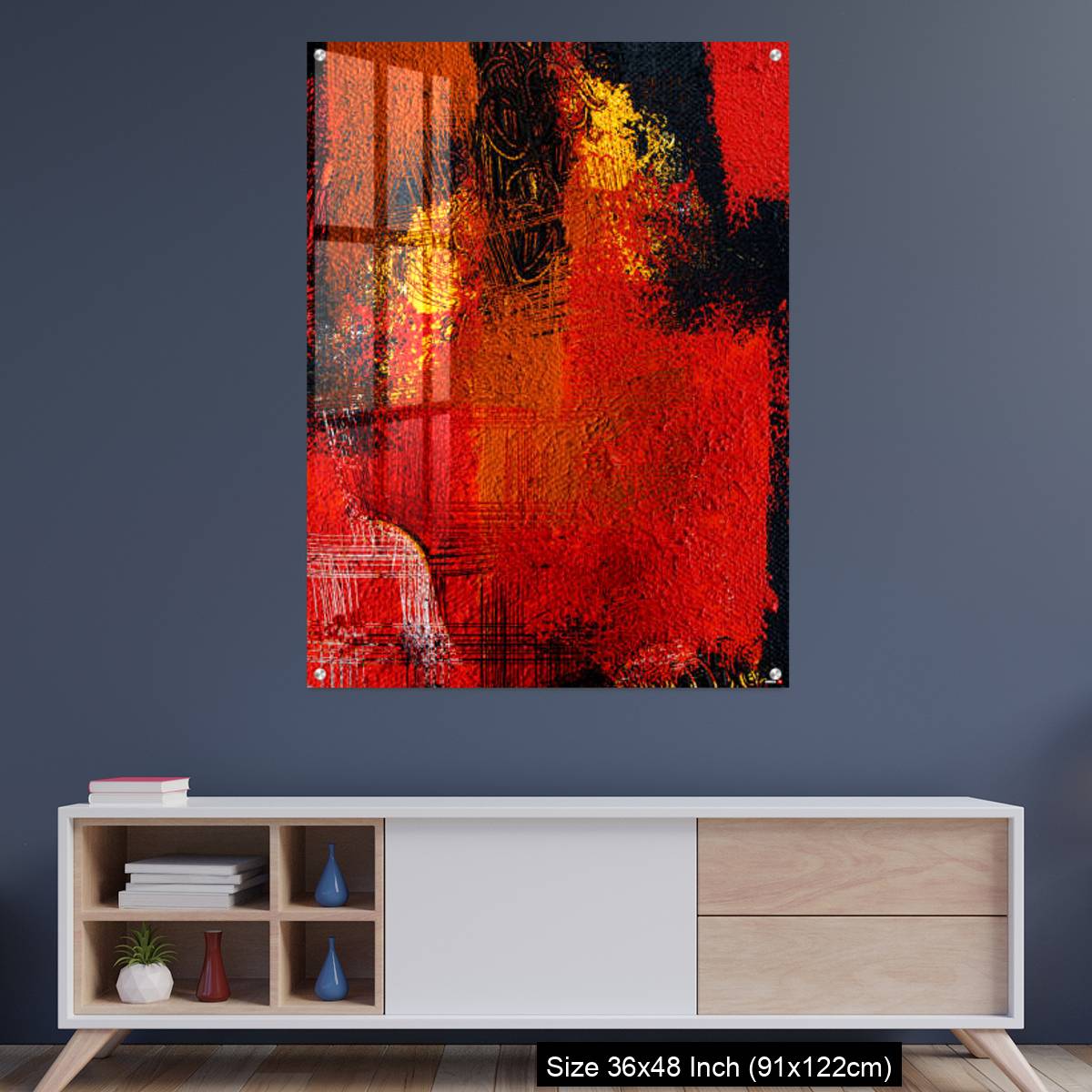 OMGs Acrylic Wall Decor – Abstract Contemporary art background Hand drawn oil painting Brushstrokes of paint