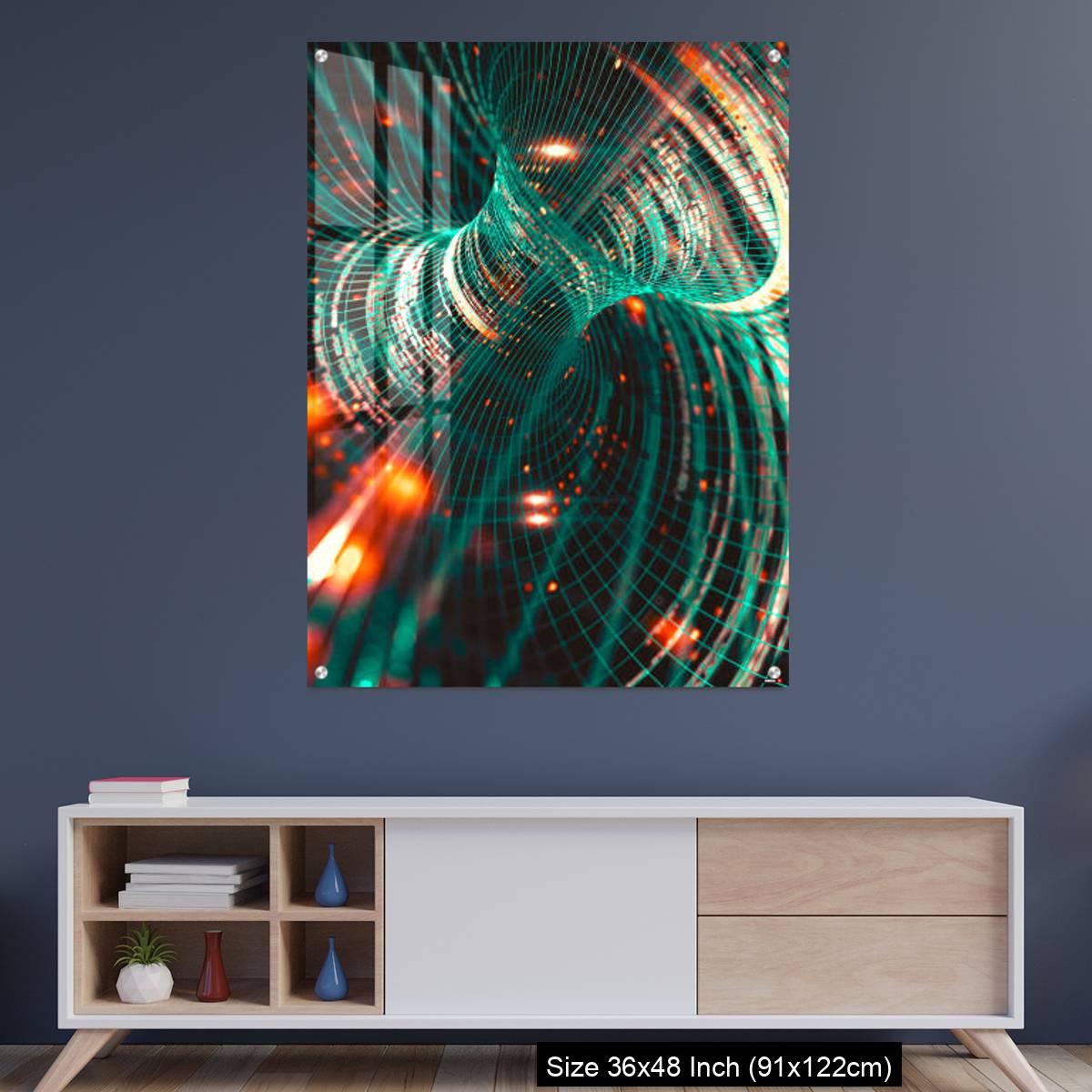 OMGs Acrylic Wall Decor – Abstract background of technology, science and cloud computer