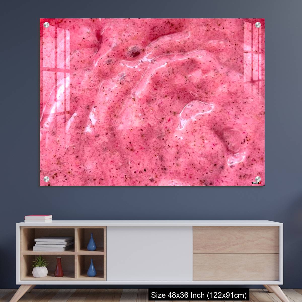 OMGs Acrylic Wall Decor – Close up Blueberry Yogurt Smoothie isolated background