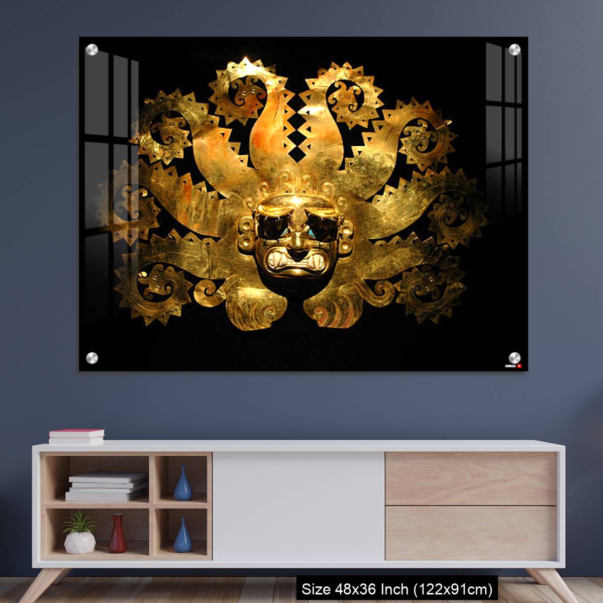OMGs Acrylic Wall Decor – Peruvian ancient mask made out of gold