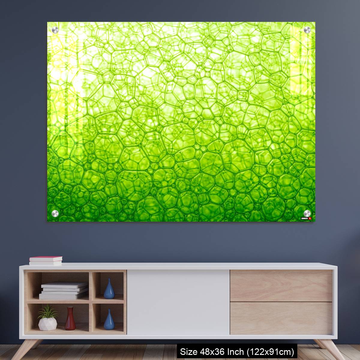 OMGs Acrylic Wall Decor – The close distance of the green bubble,Bubble, DNA, Drop, Liquid