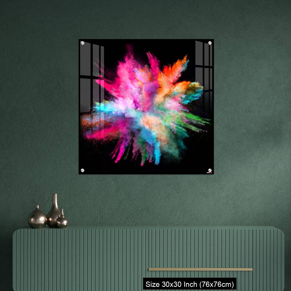 OMGs Acrylic Wall Decor – Colored powder explosion on black background - Image 2