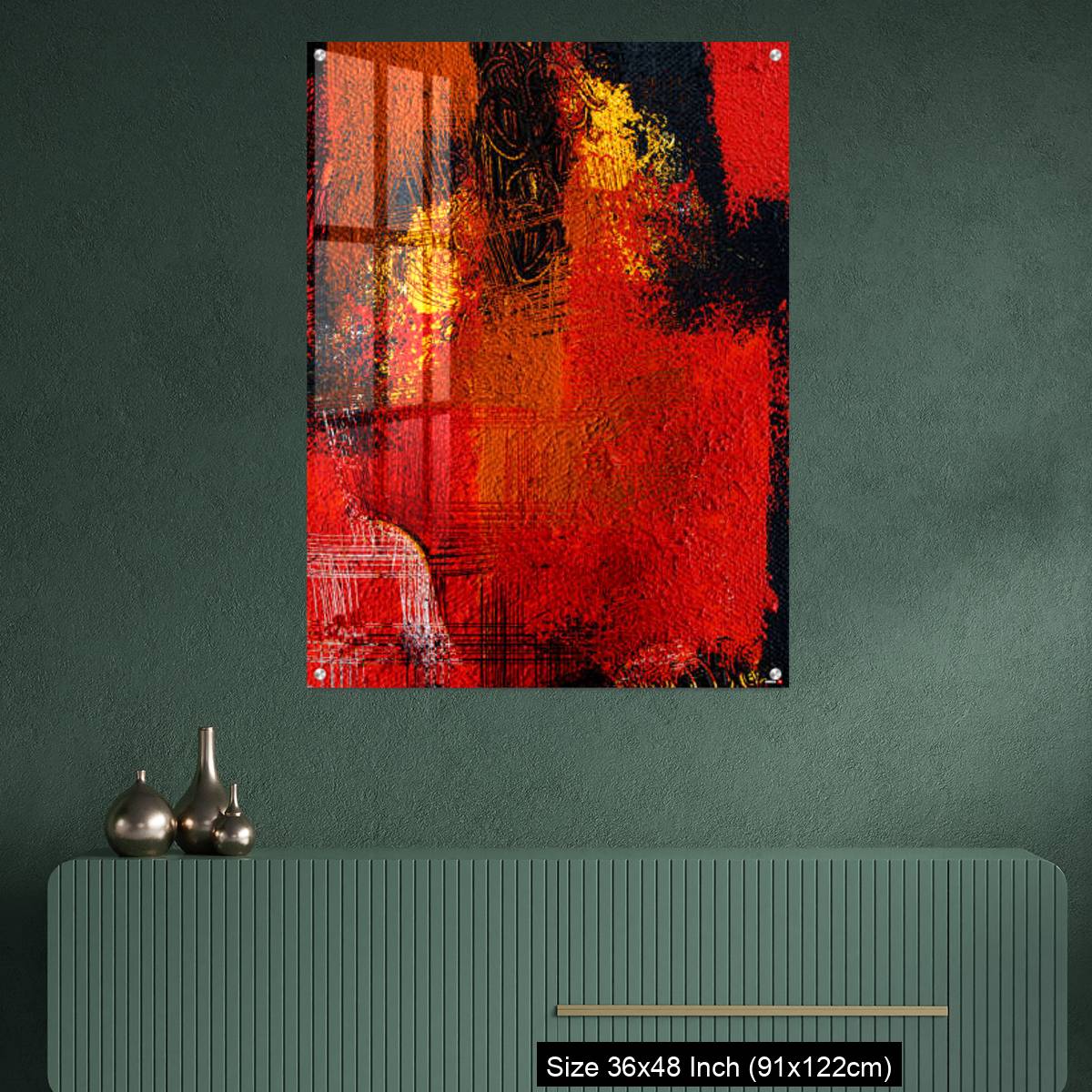 OMGs Acrylic Wall Decor – Abstract Contemporary art background Hand drawn oil painting Brushstrokes of paint - Image 2