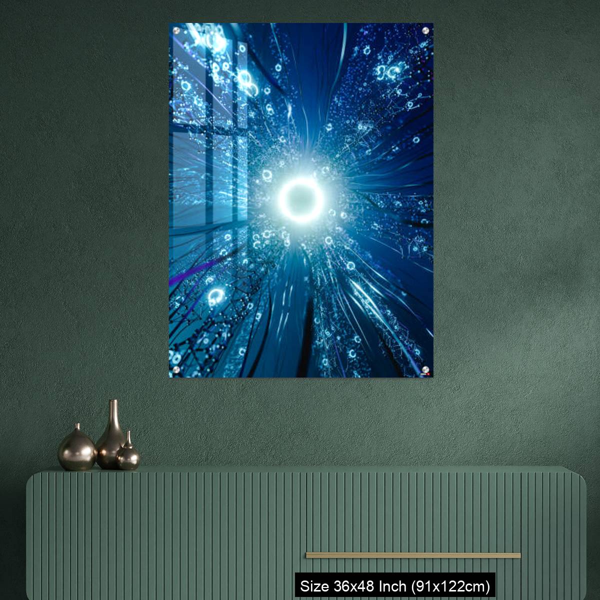 OMGs Acrylic Wall Decor – Virtual network with glowing center. - Image 2