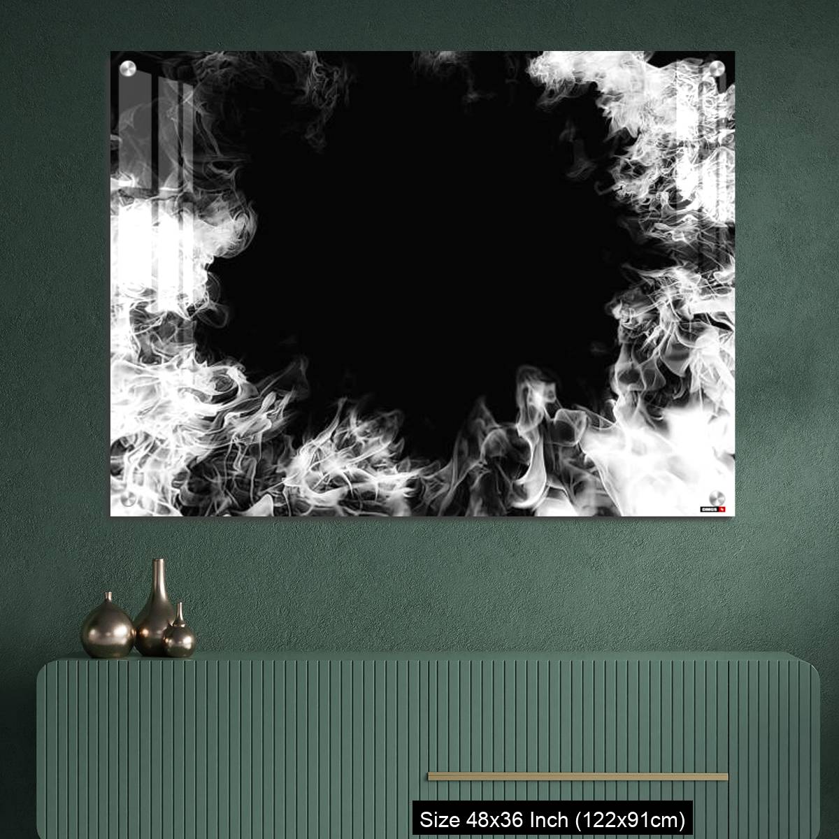 OMGs Acrylic Wall Decor – White smoke swirling in the dark - Image 2