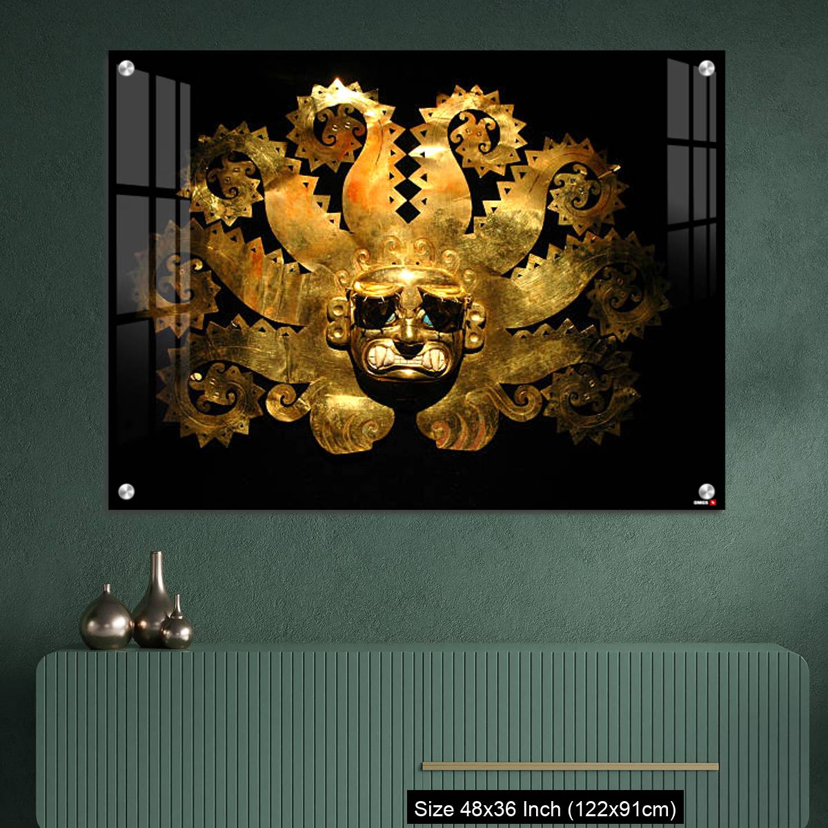 OMGs Acrylic Wall Decor – Peruvian ancient mask made out of gold - Image 2