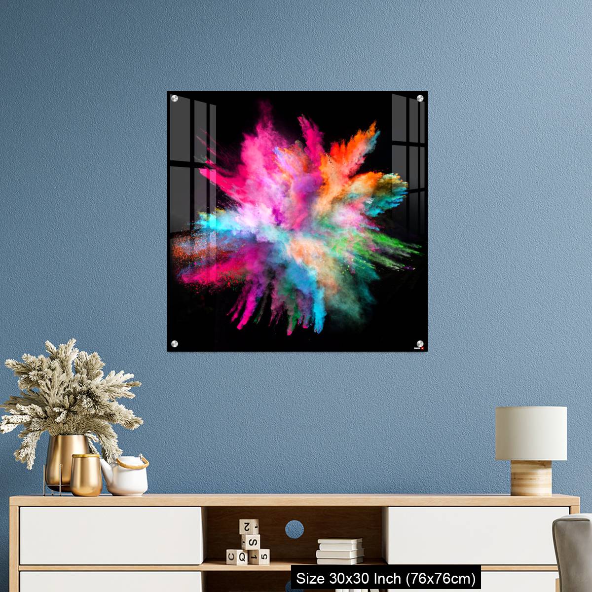 OMGs Acrylic Wall Decor – Colored powder explosion on black background - Image 3
