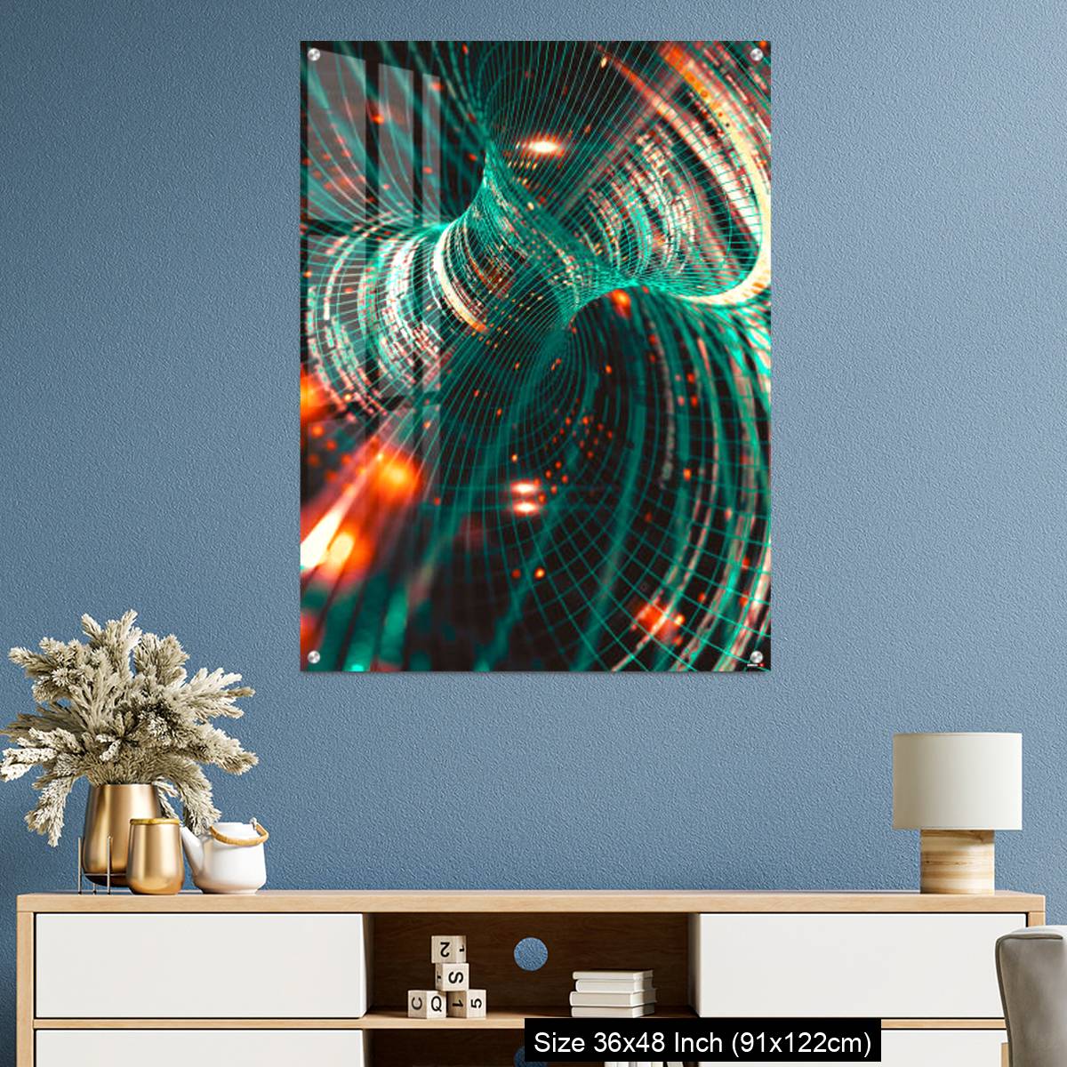 OMGs Acrylic Wall Decor – Abstract background of technology, science and cloud computer - Image 3