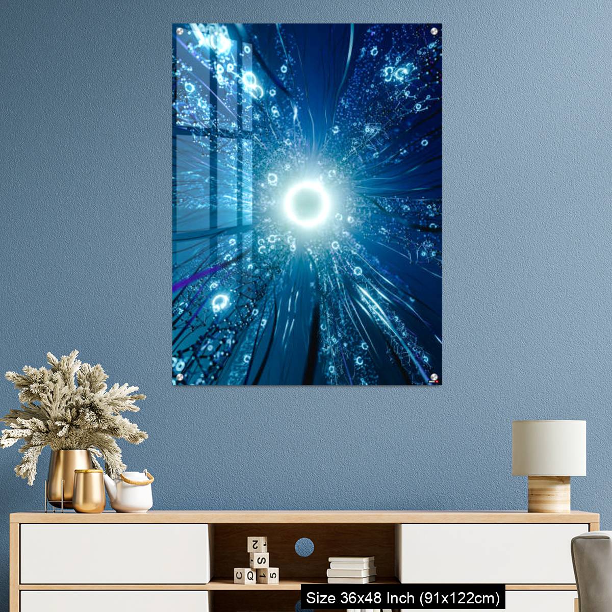 OMGs Acrylic Wall Decor – Virtual network with glowing center. - Image 3