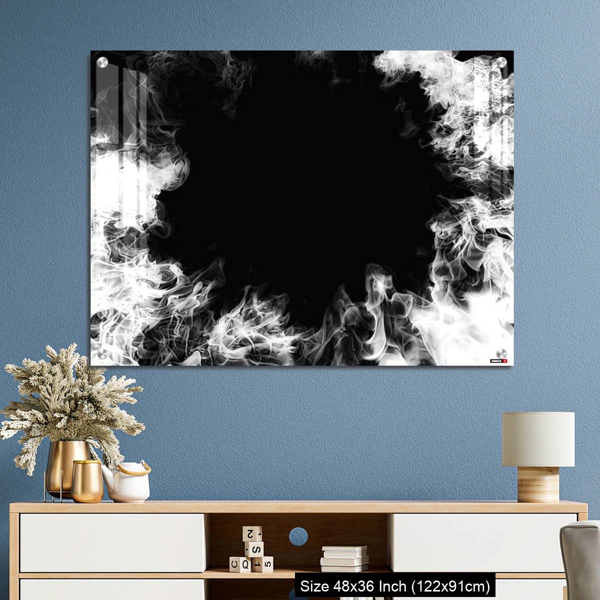 OMGs Acrylic Wall Decor – White smoke swirling in the dark - Image 3