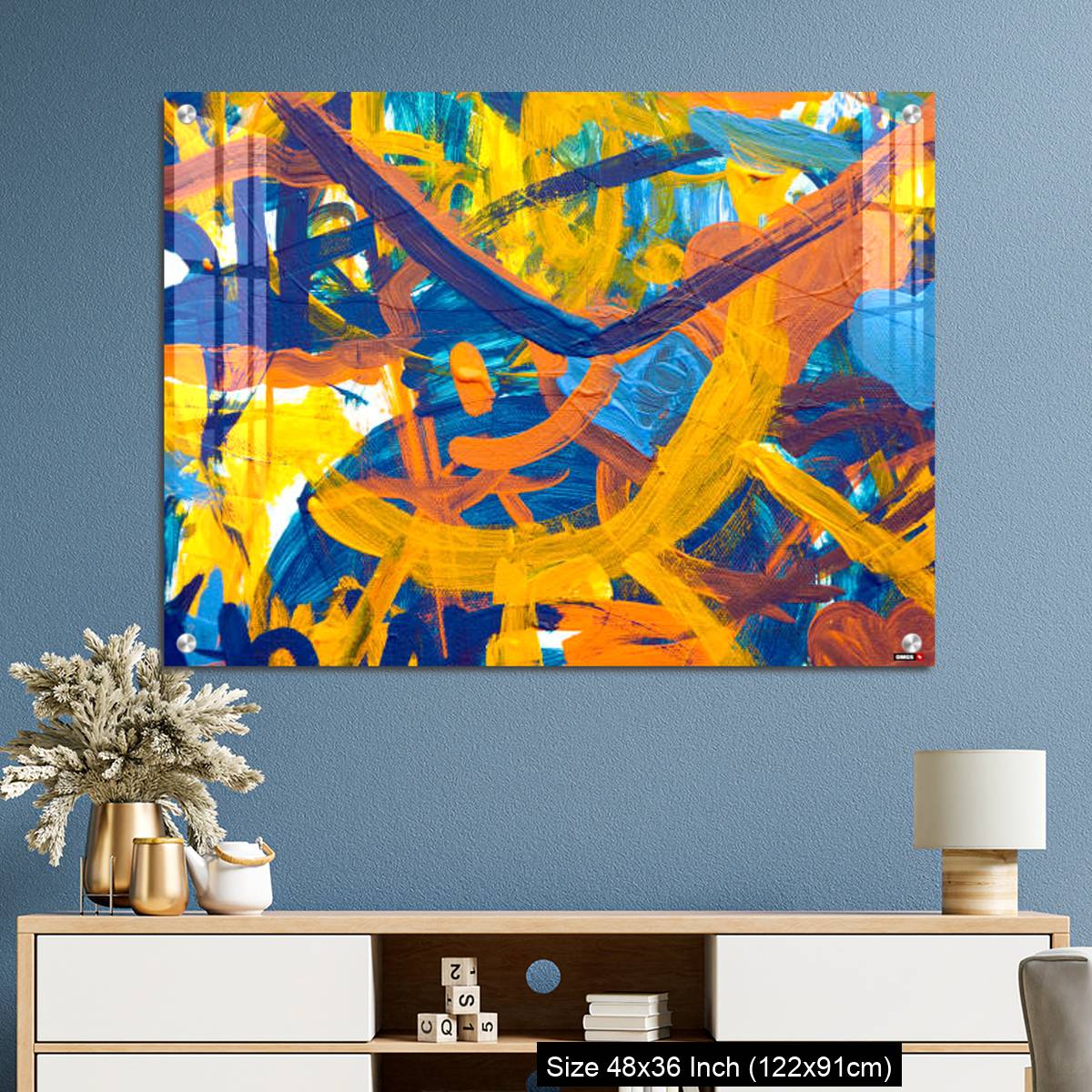 OMGs Acrylic Wall Decor – Colorful abstract oil painting made by children - Image 3