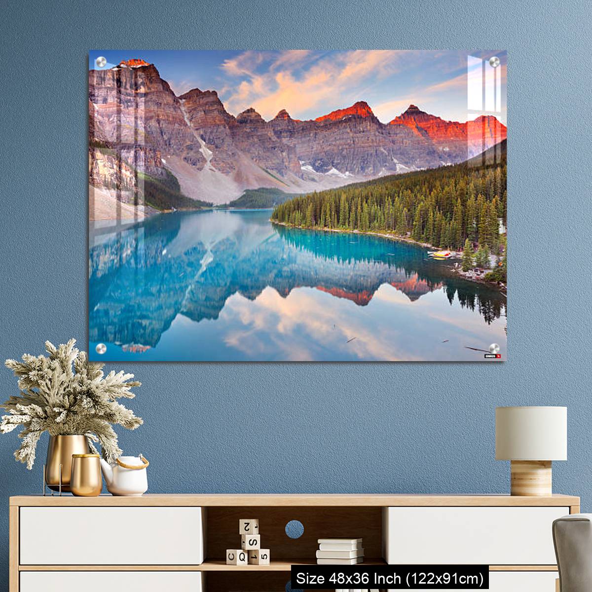 OMGs Acrylic Wall Decor – Moraine Lake at sunrise, Banff National Park, Canada - Image 3