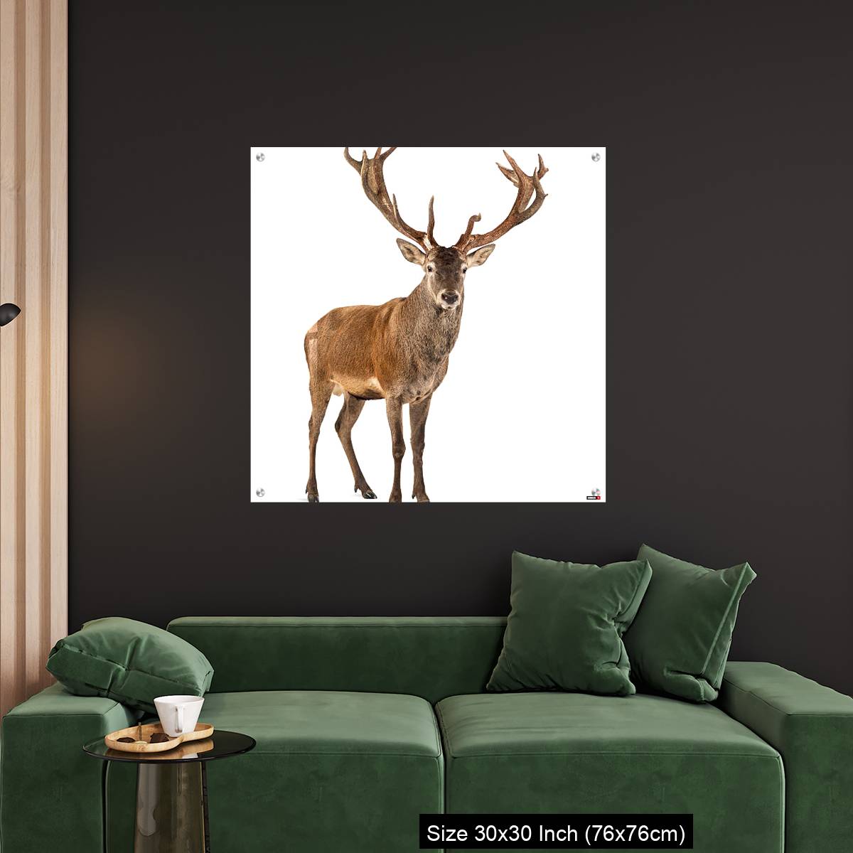 OMGs Acrylic Wall Decor – Red deer stag in front of a white background - Image 4