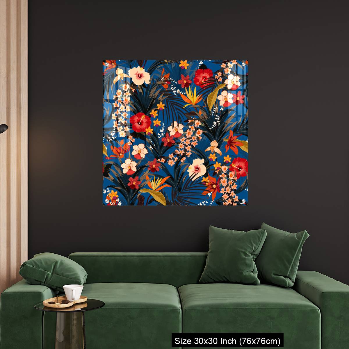 OMGs Acrylic Wall Decor – Trendy deep summer tropical background with jungle plants. - Image 4