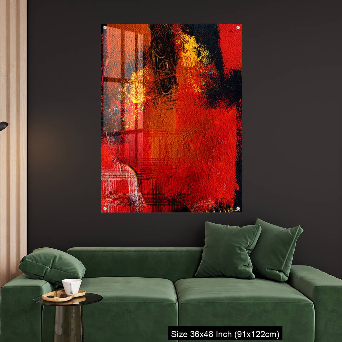 OMGs Acrylic Wall Decor – Abstract Contemporary art background Hand drawn oil painting Brushstrokes of paint - Image 4