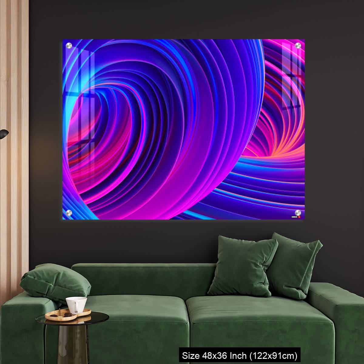 OMGs Acrylic Wall Decor – 3D Abstract fluid background with holographic liquid shapes in motion - Image 4