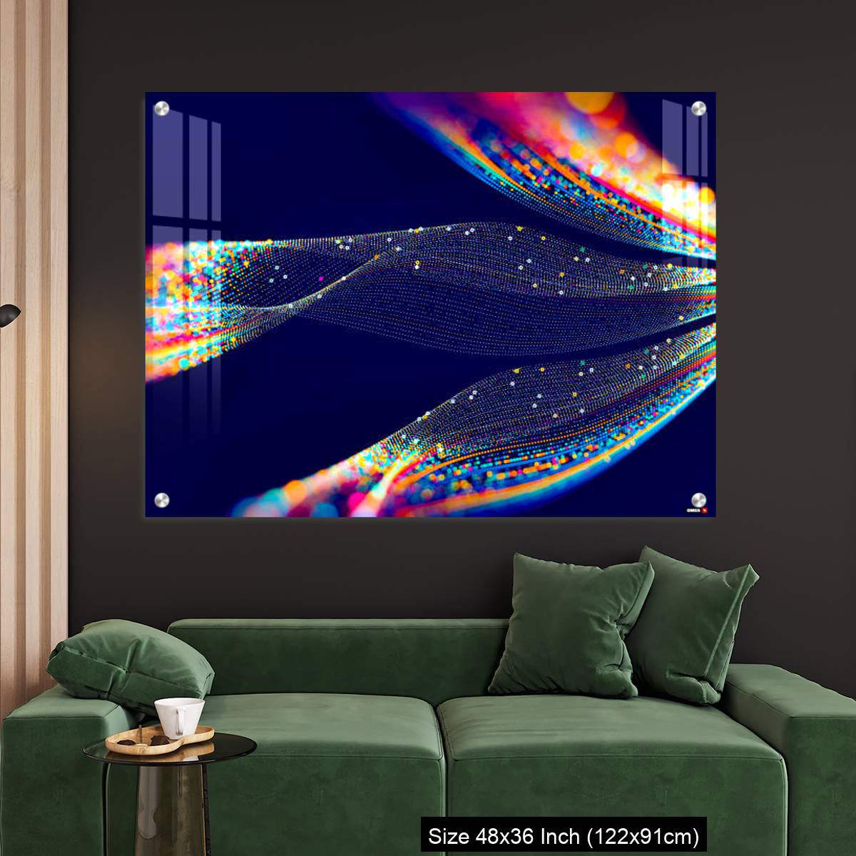 OMGs Acrylic Wall Decor – Abstract technological background in vibrant colors with blur. - Image 4