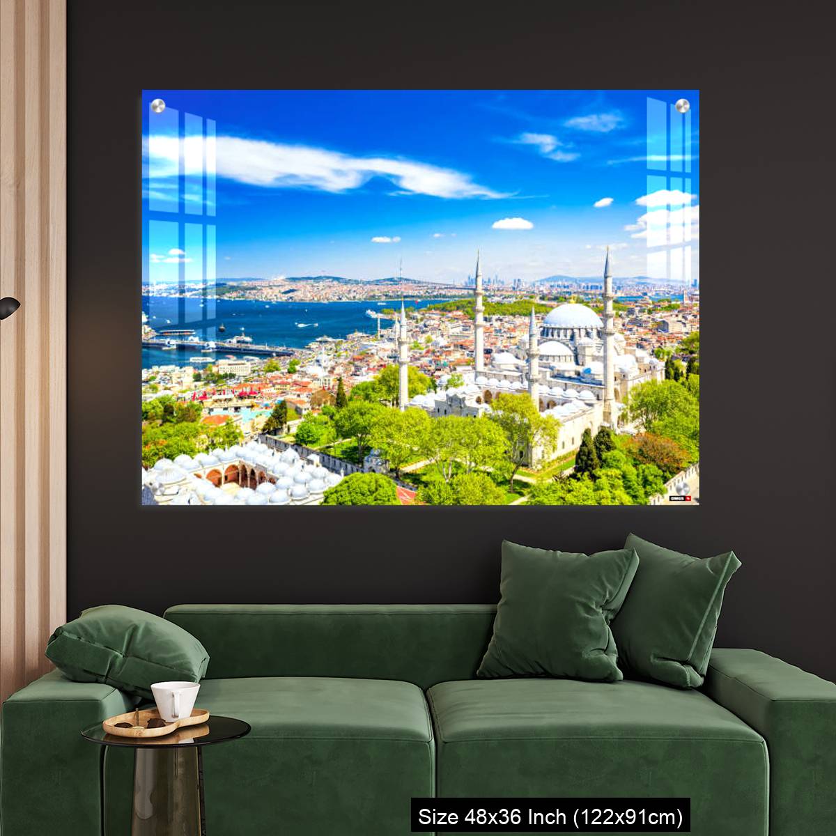 OMGs Acrylic Wall Decor – Aerial drone view of the Suleymaniye Mosque, huge Ottoman imperial mosque in Istanbul, Turkey. - Image 4