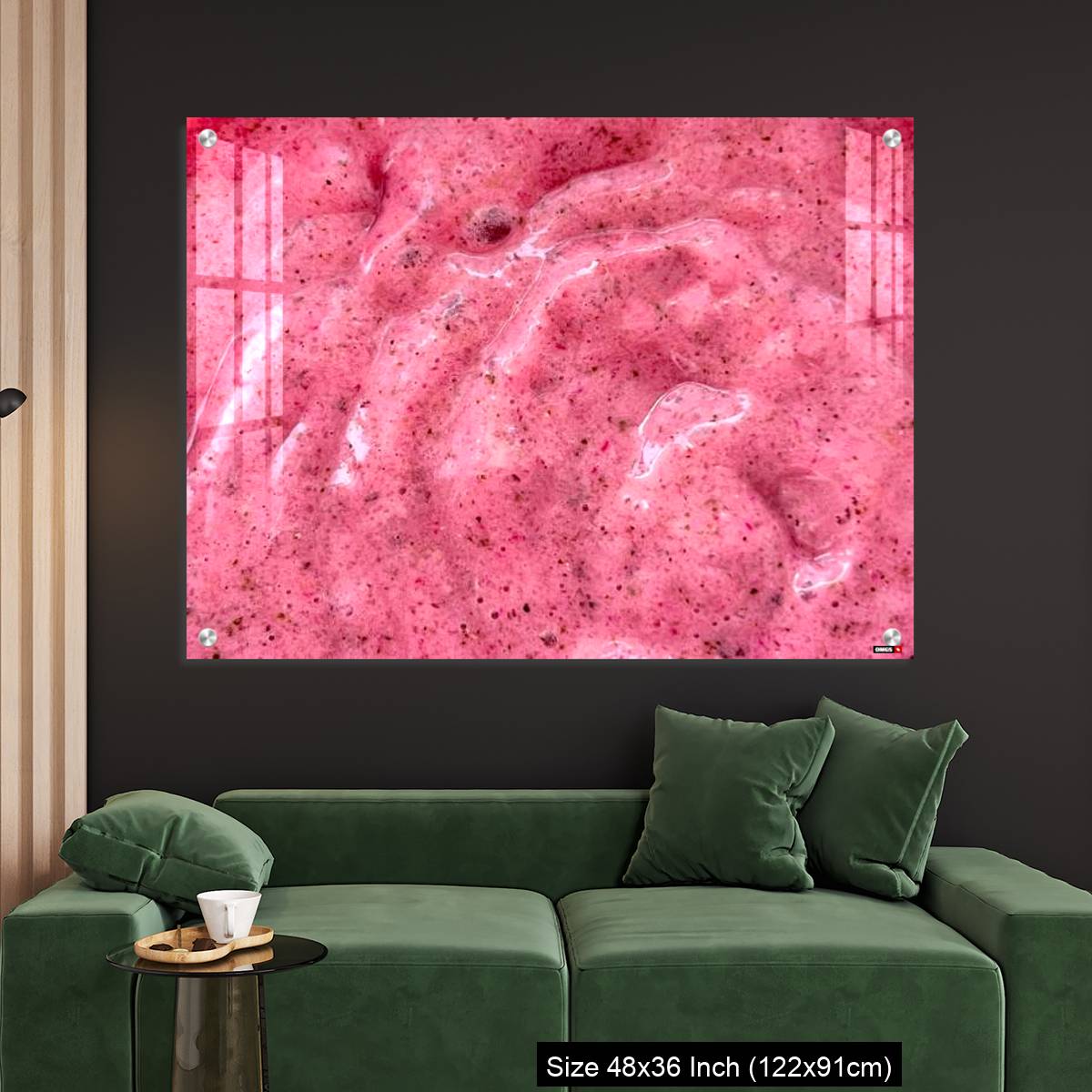 OMGs Acrylic Wall Decor – Close up Blueberry Yogurt Smoothie isolated background - Image 4