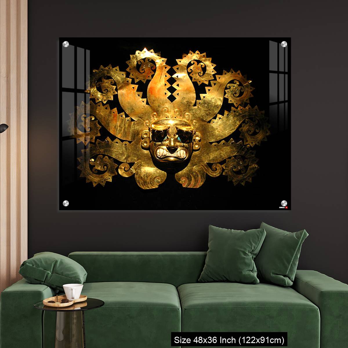 OMGs Acrylic Wall Decor – Peruvian ancient mask made out of gold - Image 4
