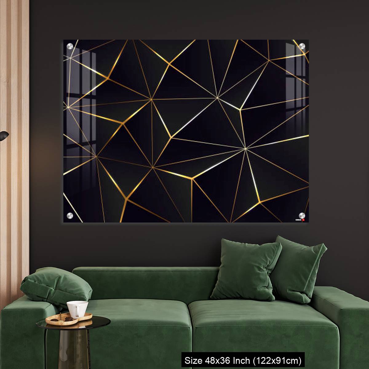 OMGs Acrylic Wall Decor – Polygonal black background. - Image 4