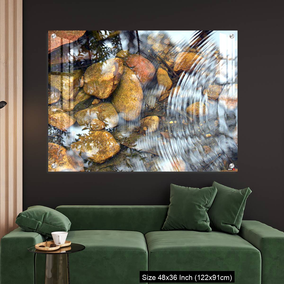 OMGs Acrylic Wall DecorRipples and reflections in a pebbly pond - Image 4