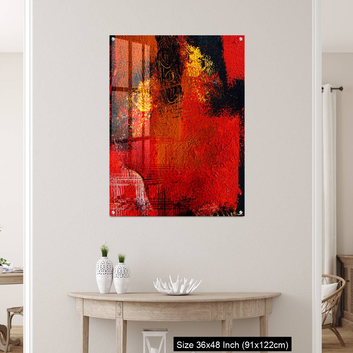 OMGs Acrylic Wall Decor – Abstract Contemporary art background Hand drawn oil painting Brushstrokes of paint - Image 5