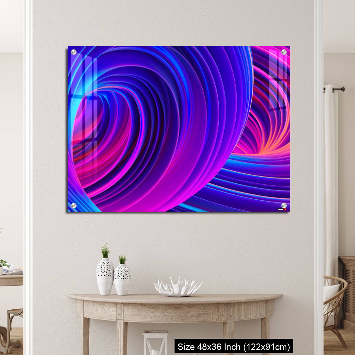 OMGs Acrylic Wall Decor – 3D Abstract fluid background with holographic liquid shapes in motion - Image 5