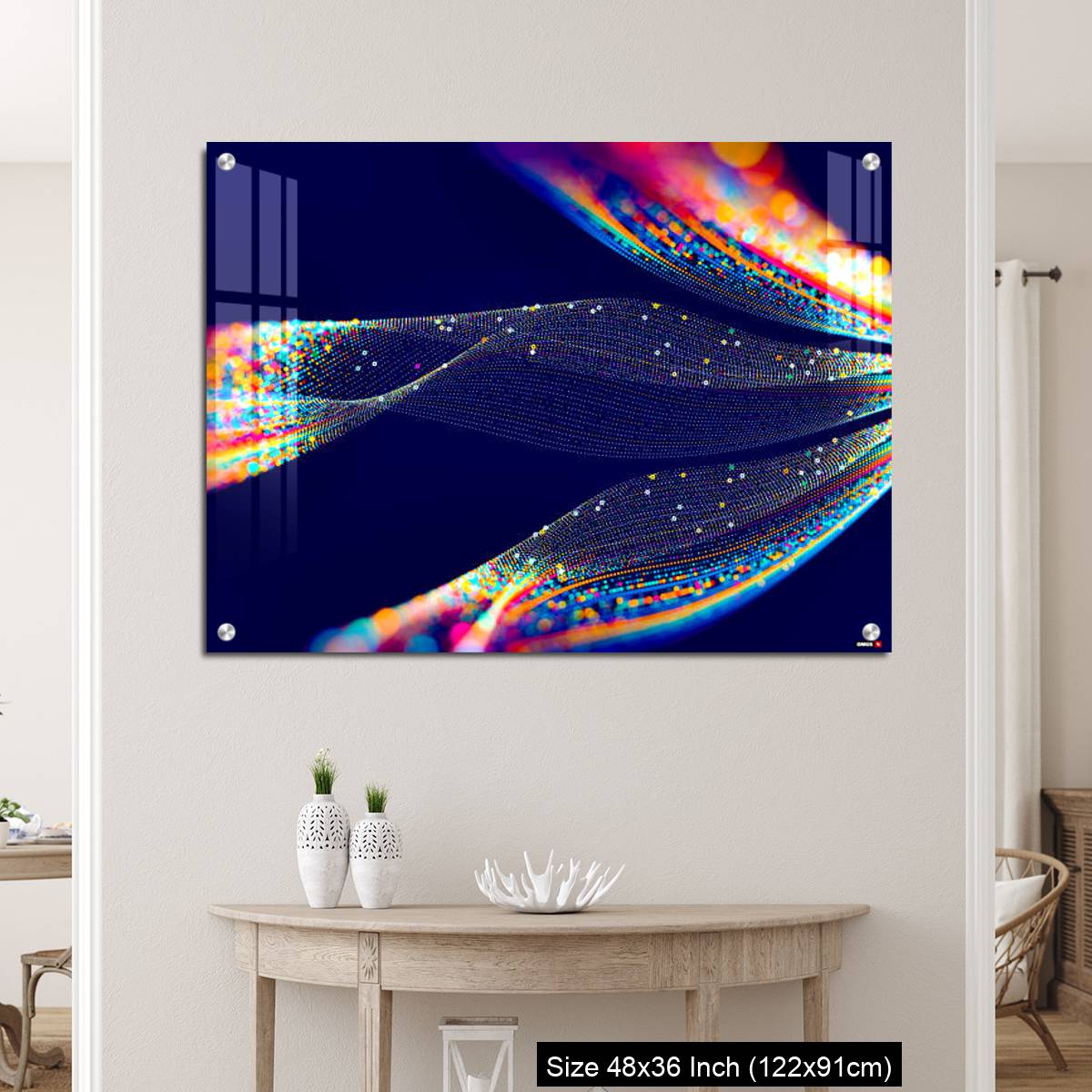 OMGs Acrylic Wall Decor – Abstract technological background in vibrant colors with blur. - Image 5