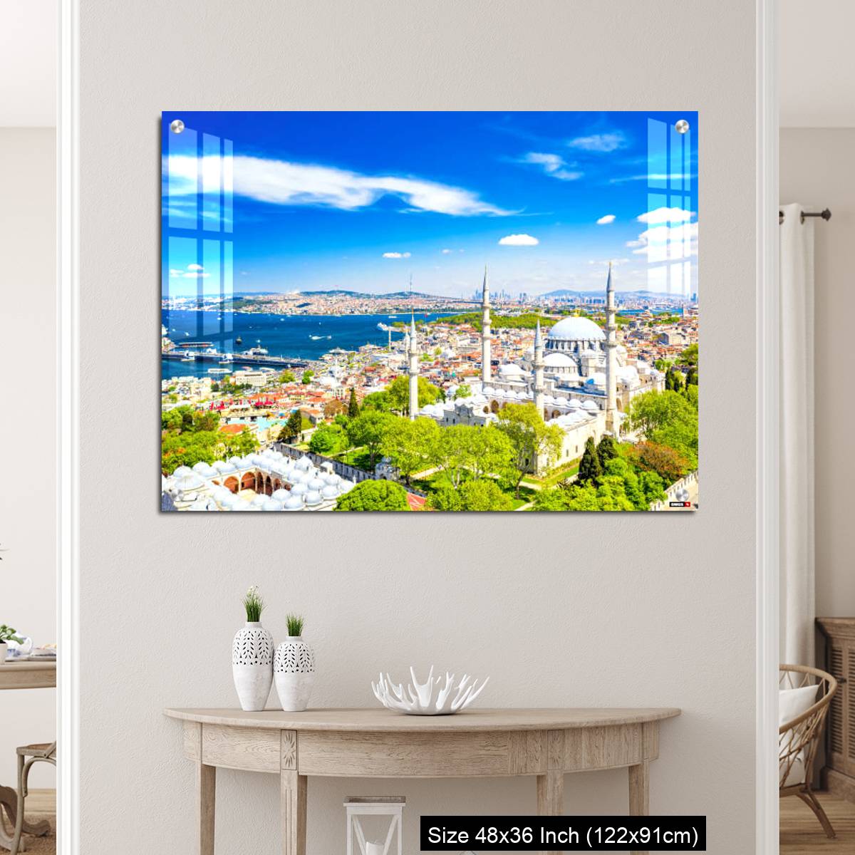 OMGs Acrylic Wall Decor – Aerial drone view of the Suleymaniye Mosque, huge Ottoman imperial mosque in Istanbul, Turkey. - Image 5