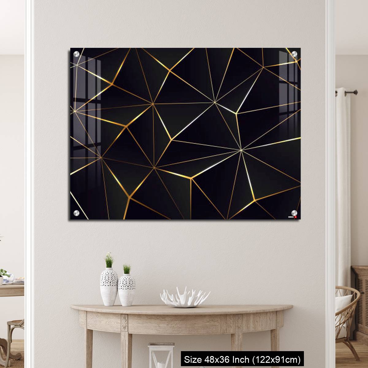 OMGs Acrylic Wall Decor – Polygonal black background. - Image 5