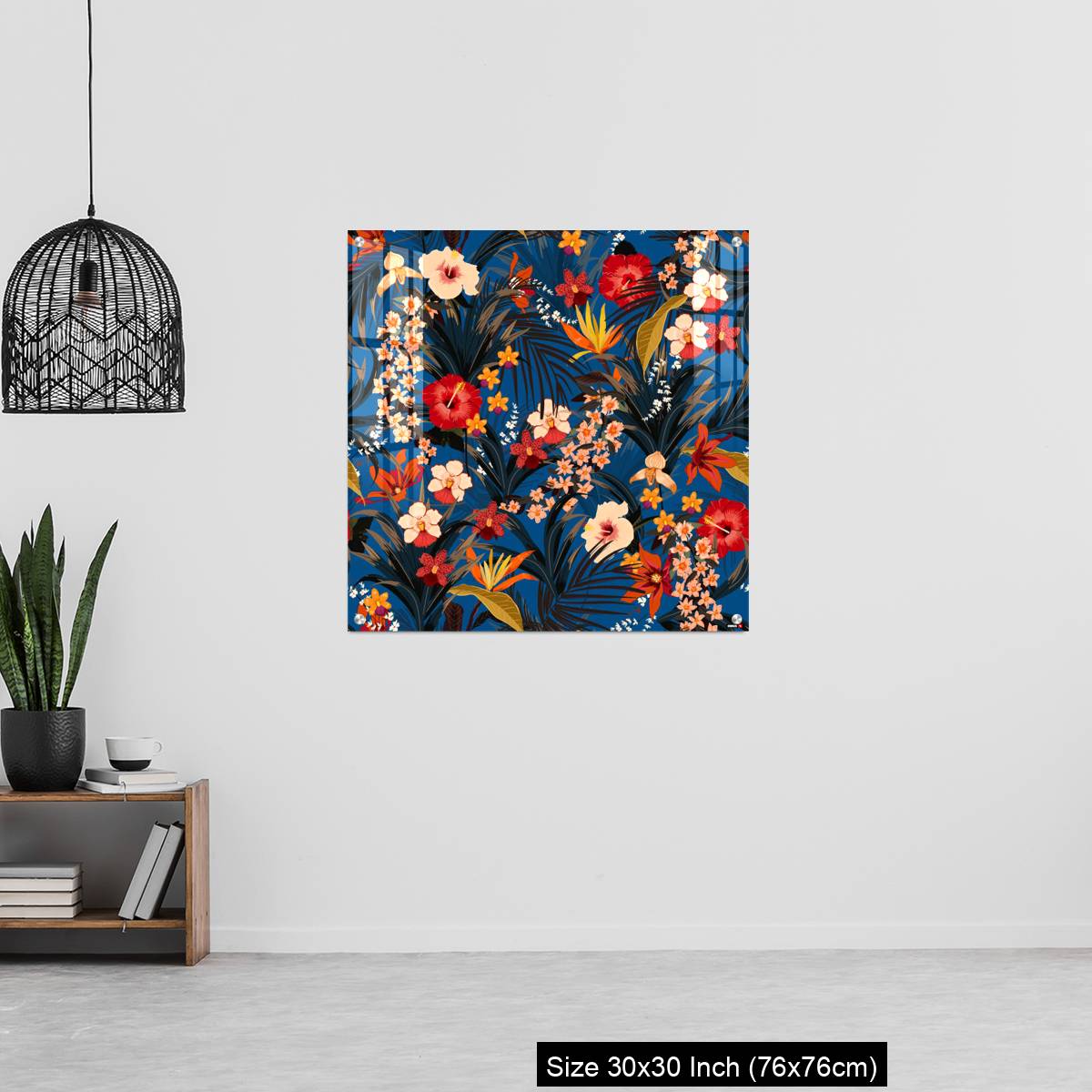 OMGs Acrylic Wall Decor – Trendy deep summer tropical background with jungle plants. - Image 6