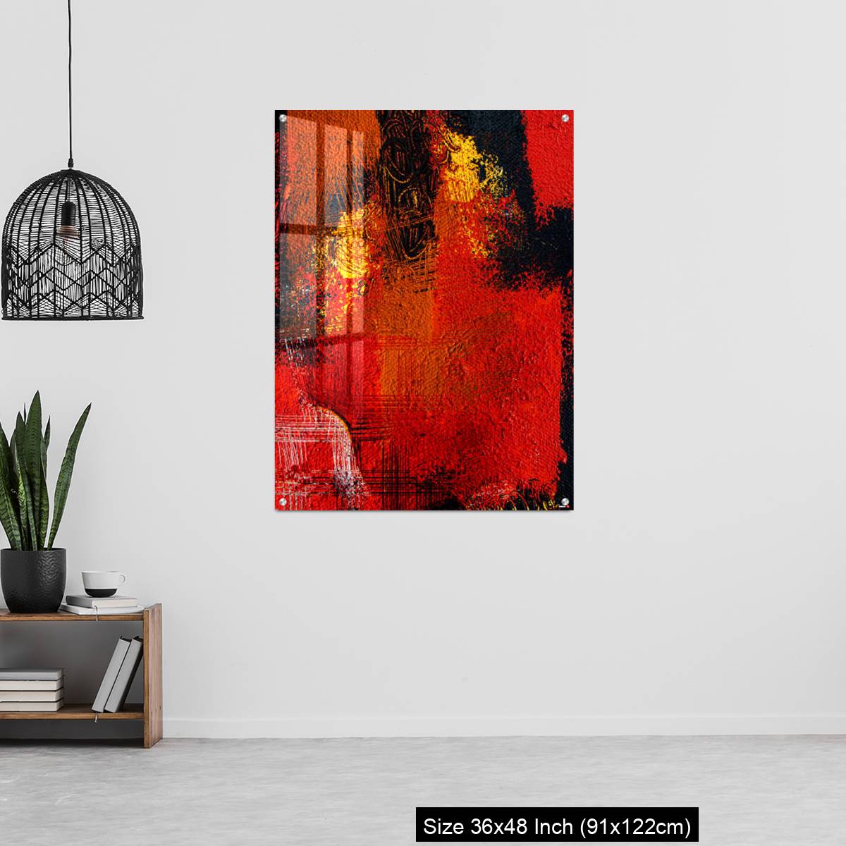 OMGs Acrylic Wall Decor – Abstract Contemporary art background Hand drawn oil painting Brushstrokes of paint - Image 6