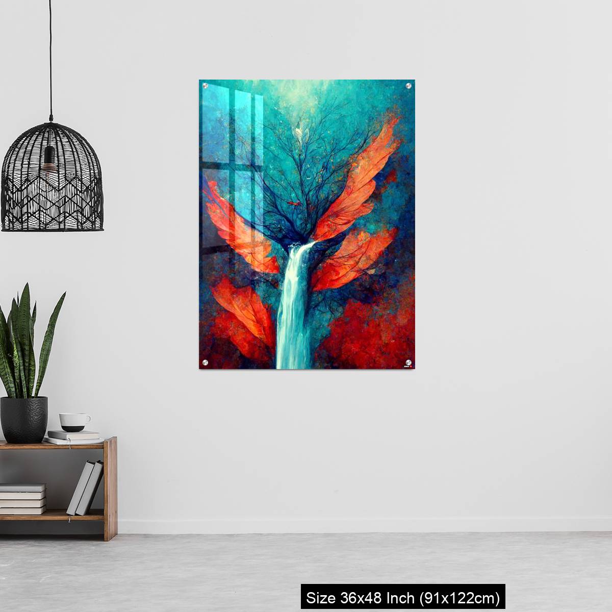OMGs Acrylic Wall Decor – Abstract illustration of a waterfall stream from the tree - Image 6