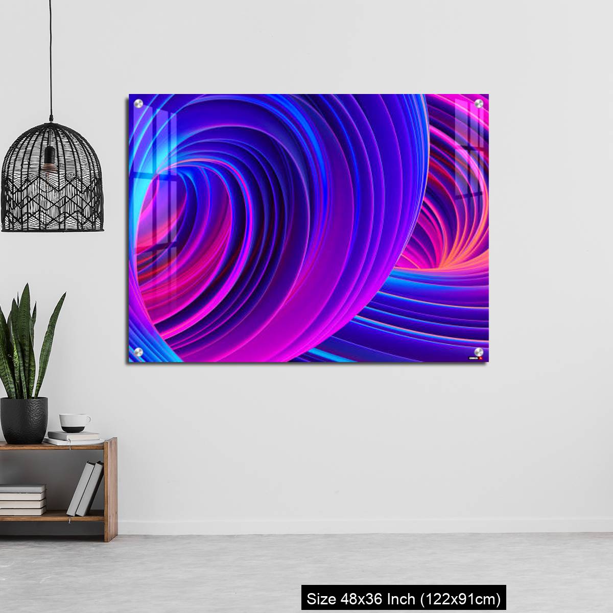 OMGs Acrylic Wall Decor – 3D Abstract fluid background with holographic liquid shapes in motion - Image 6