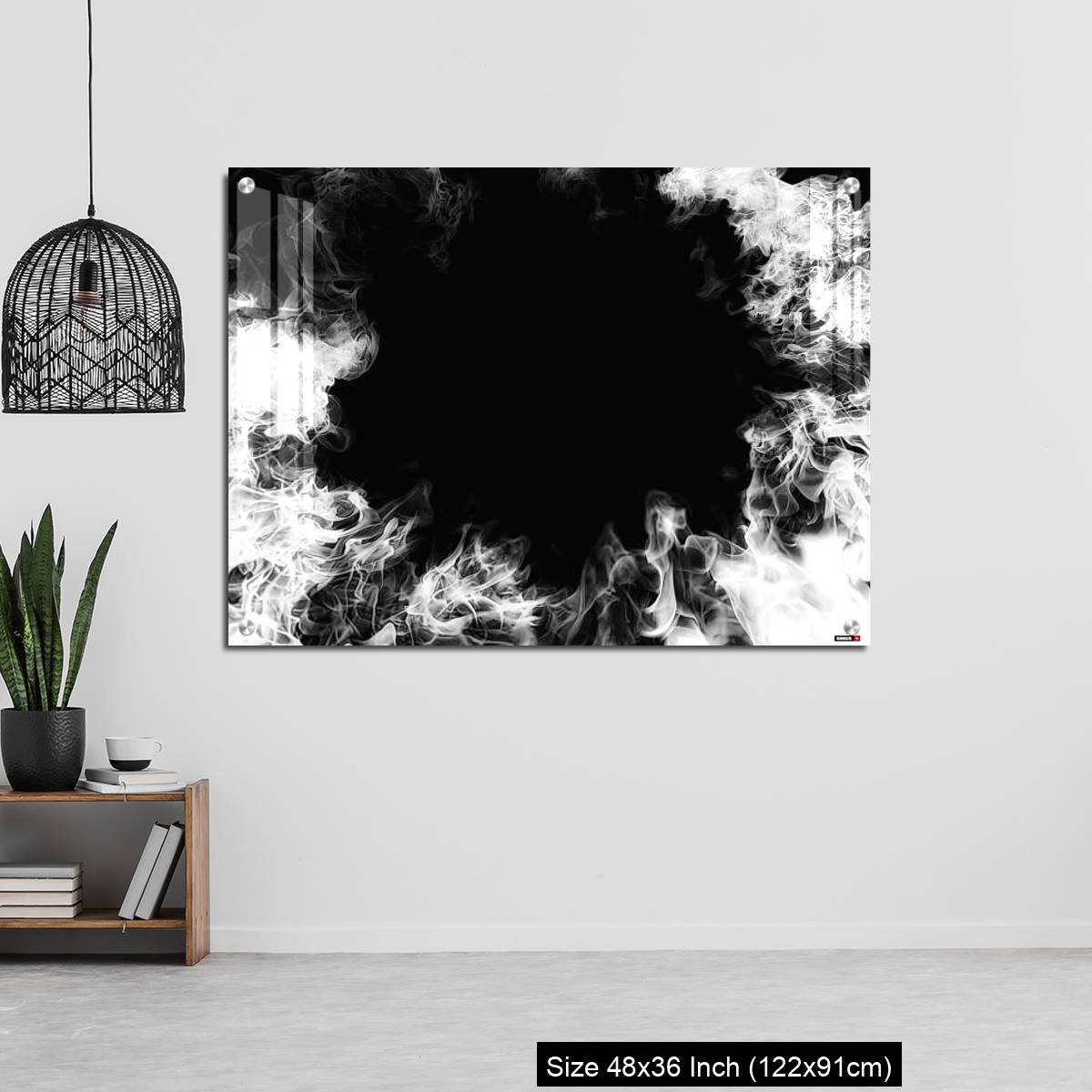 OMGs Acrylic Wall Decor – White smoke swirling in the dark - Image 6