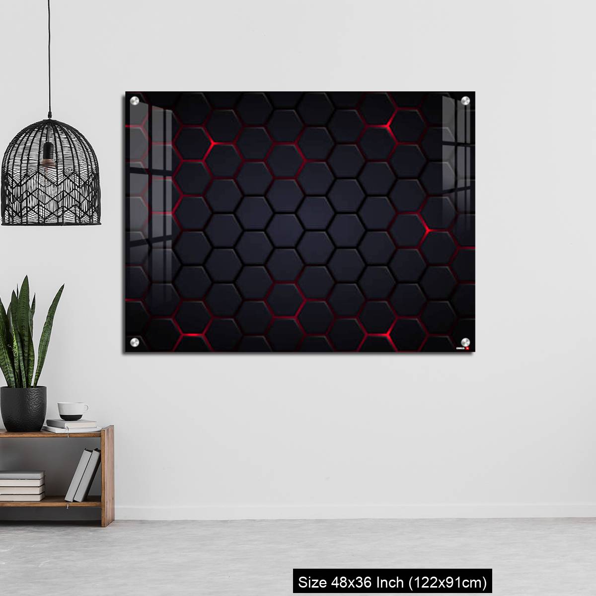 OMGs Acrylic Wall Decor – Abstract Futuristic background with hexagons . - Image 6