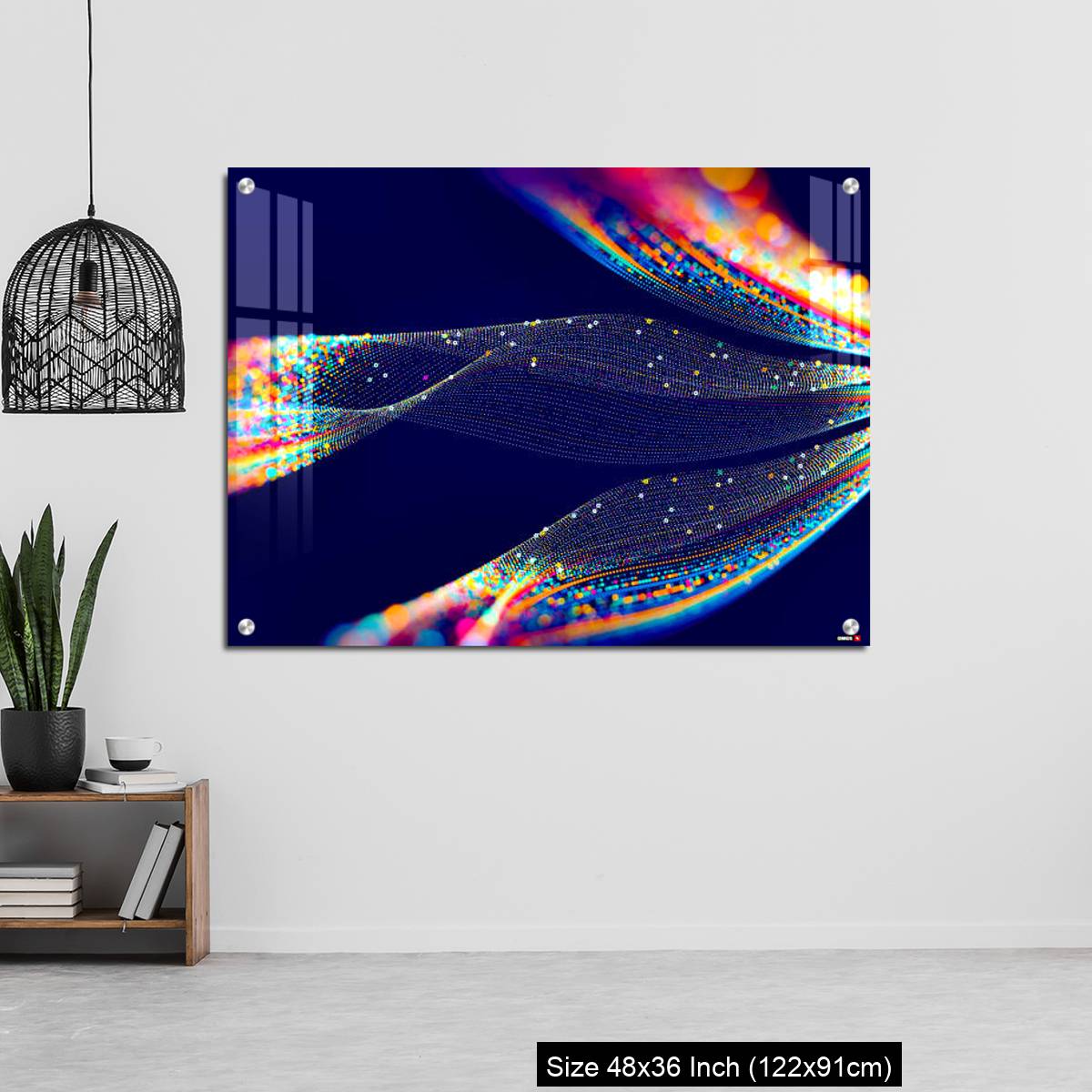 OMGs Acrylic Wall Decor – Abstract technological background in vibrant colors with blur. - Image 6