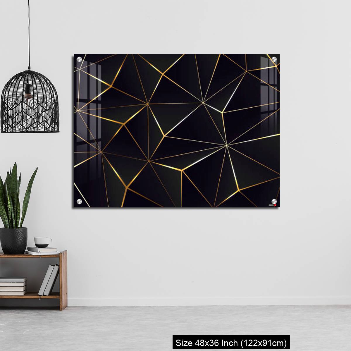 OMGs Acrylic Wall Decor – Polygonal black background. - Image 6