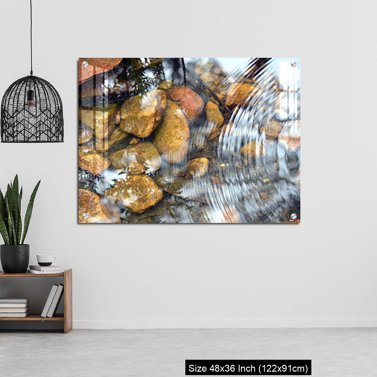 OMGs Acrylic Wall DecorRipples and reflections in a pebbly pond - Image 6