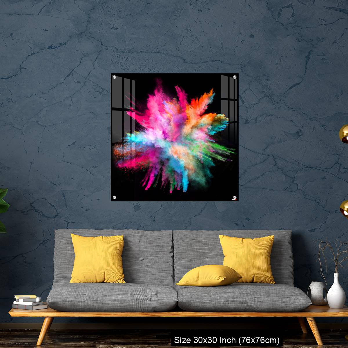 OMGs Acrylic Wall Decor – Colored powder explosion on black background - Image 7
