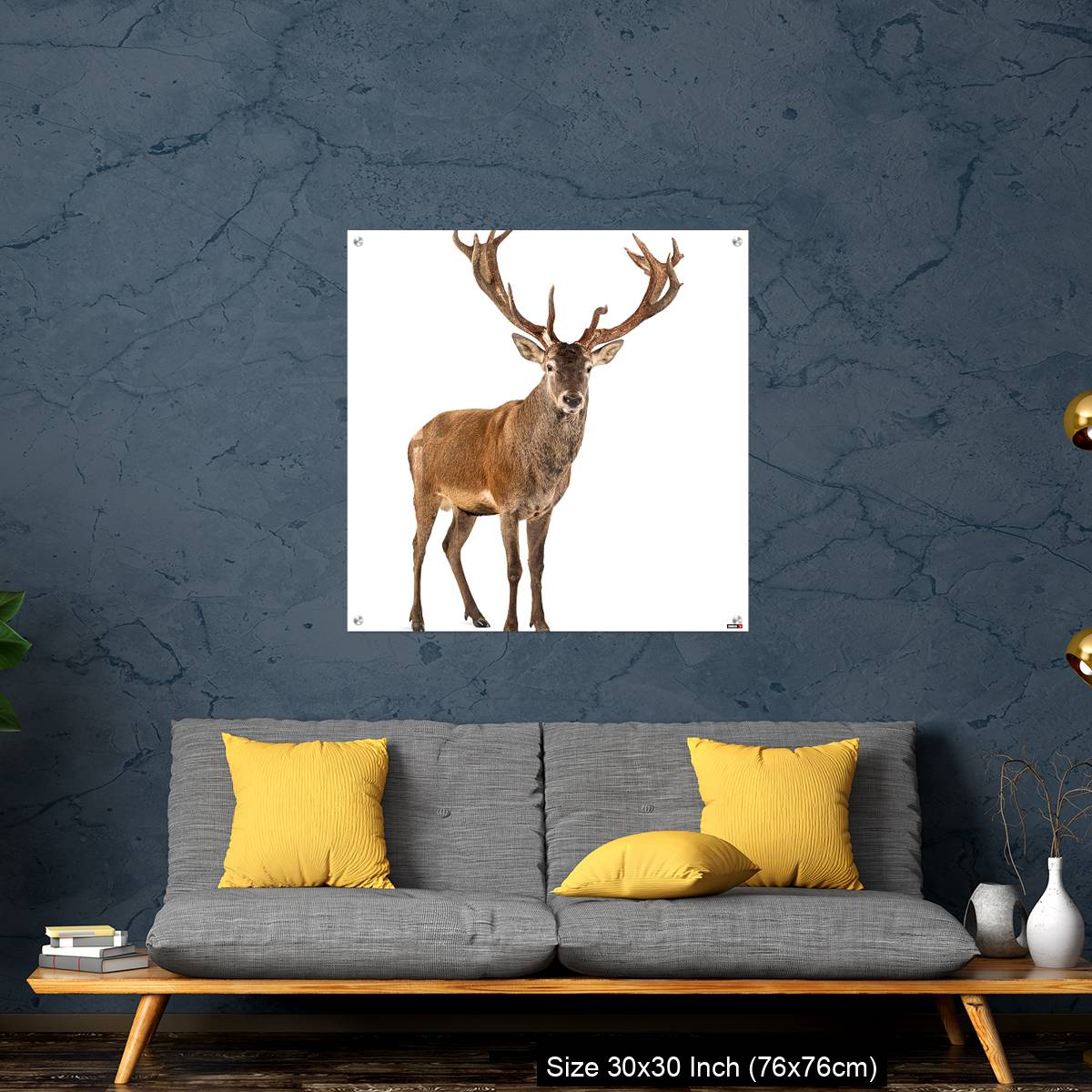 OMGs Acrylic Wall Decor – Red deer stag in front of a white background - Image 7