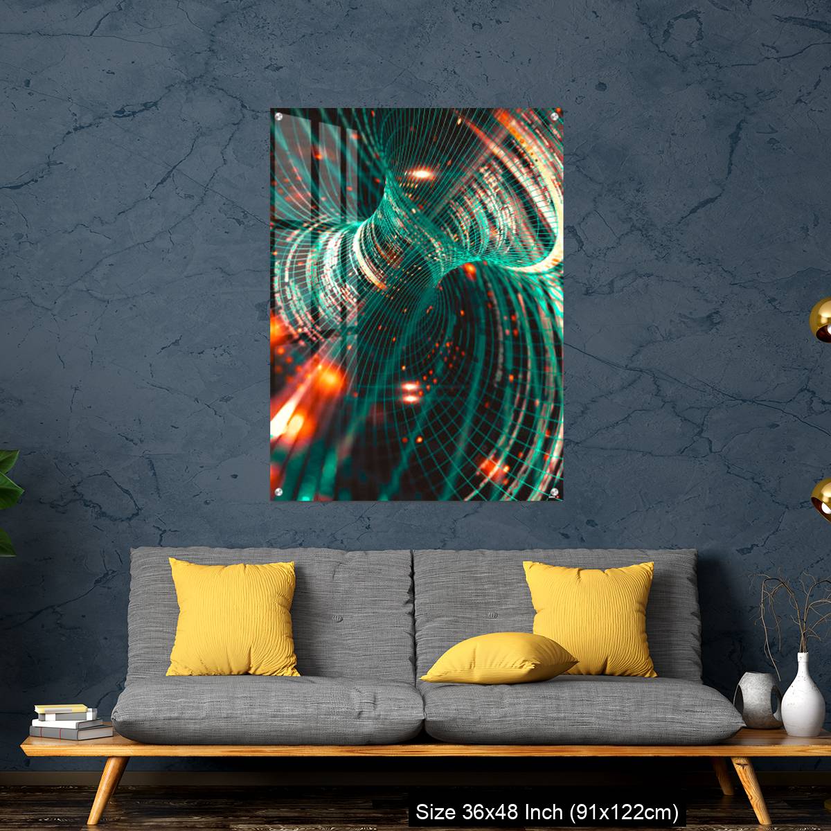 OMGs Acrylic Wall Decor – Abstract background of technology, science and cloud computer - Image 7