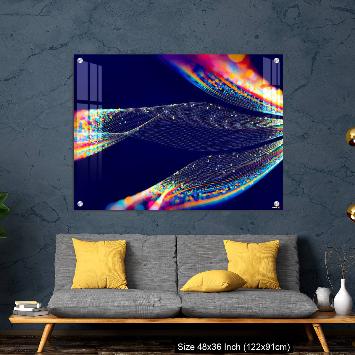 OMGs Acrylic Wall Decor – Abstract technological background in vibrant colors with blur. - Image 7