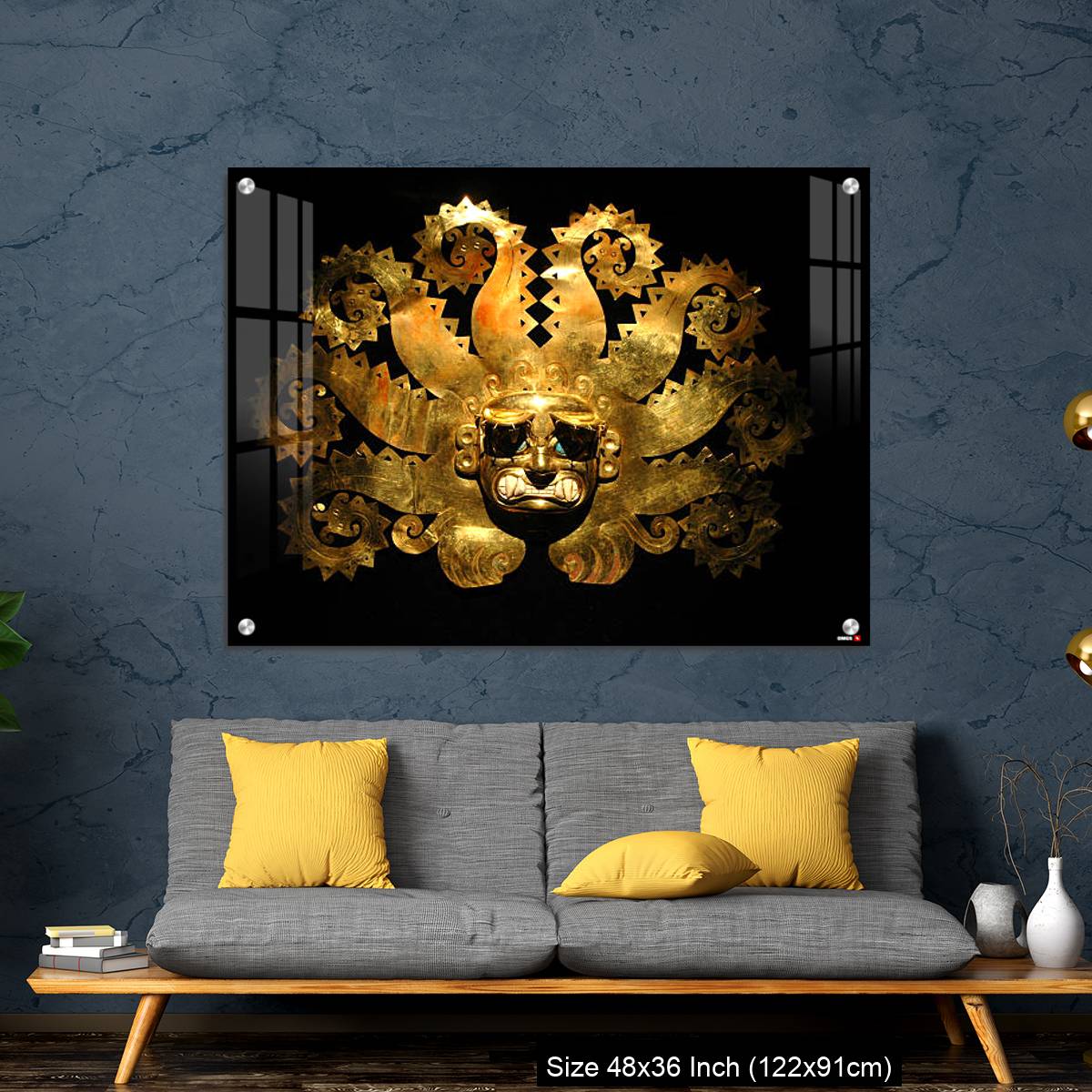 OMGs Acrylic Wall Decor – Peruvian ancient mask made out of gold - Image 7