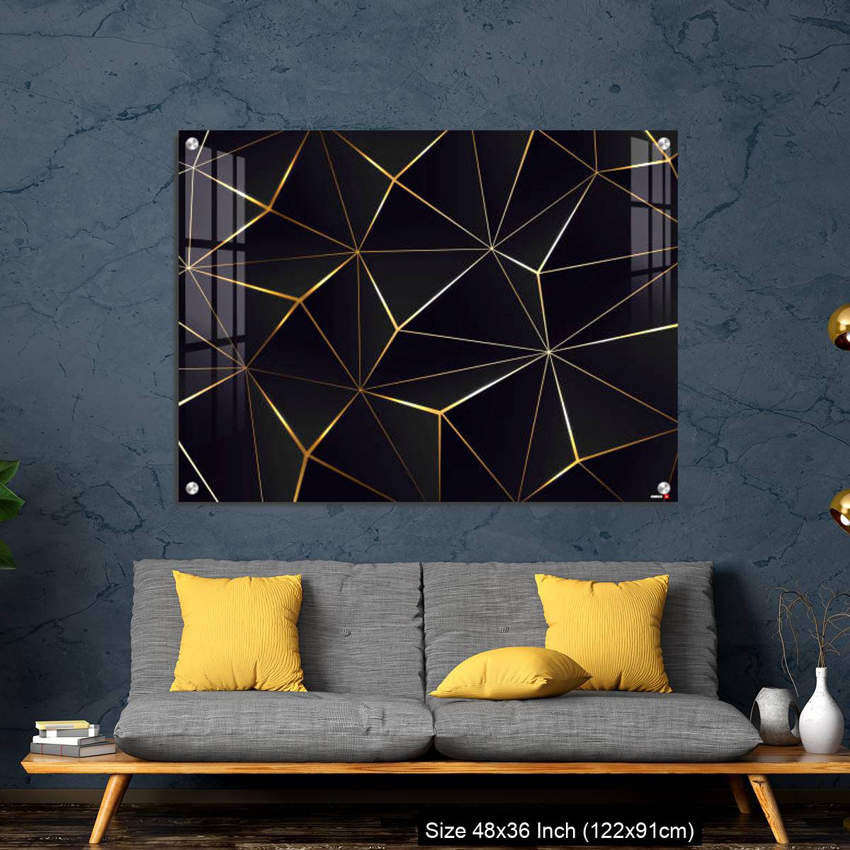 OMGs Acrylic Wall Decor – Polygonal black background. - Image 7