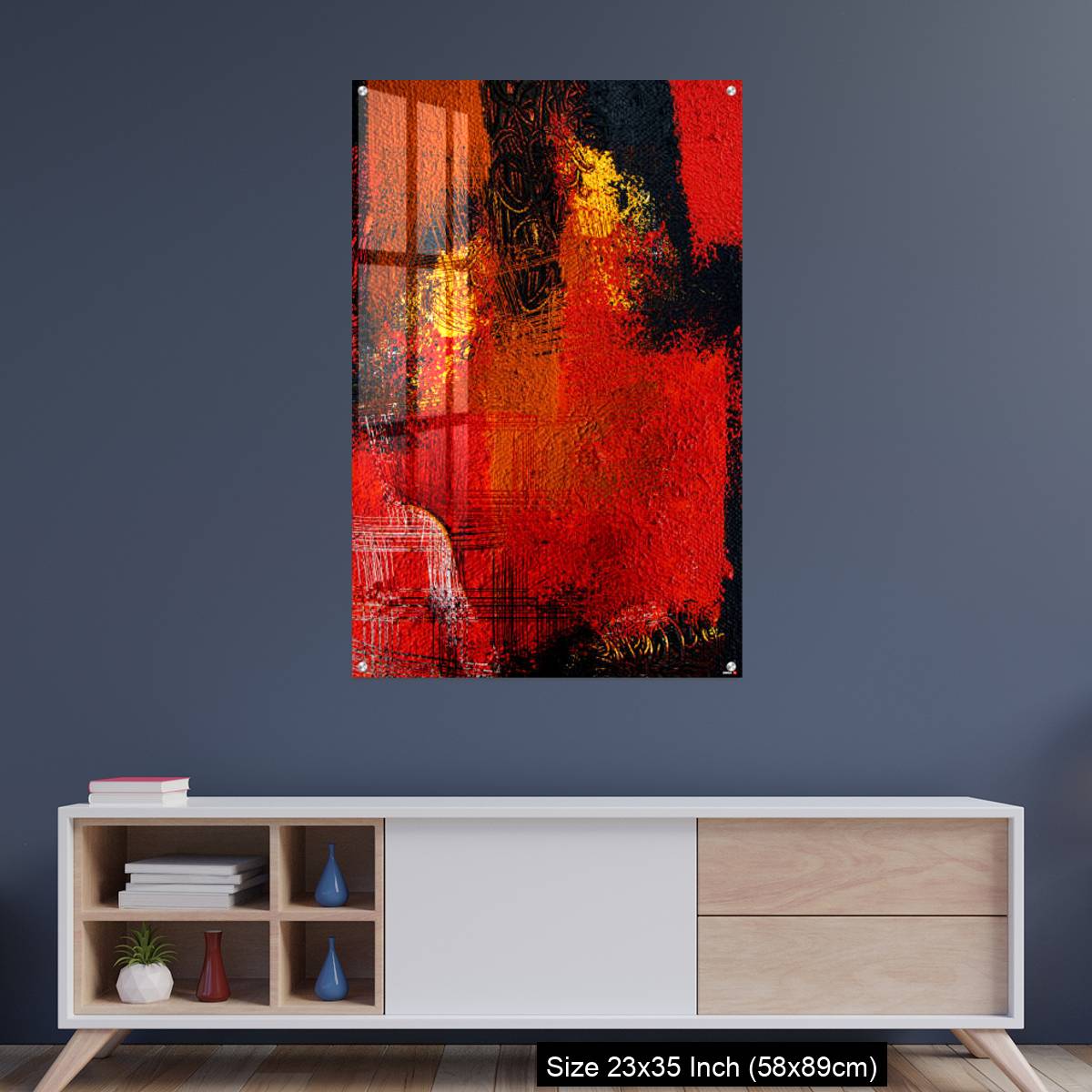 OMGs Acrylic Wall Decor – Abstract Contemporary art background Hand drawn oil painting Brushstrokes of paint - Image 8