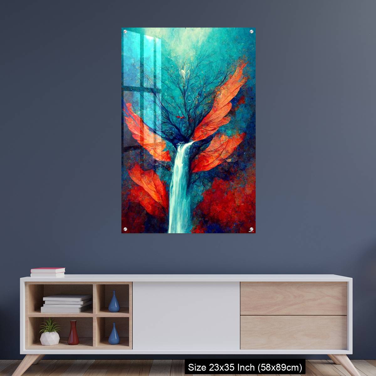 OMGs Acrylic Wall Decor – Abstract illustration of a waterfall stream from the tree - Image 8